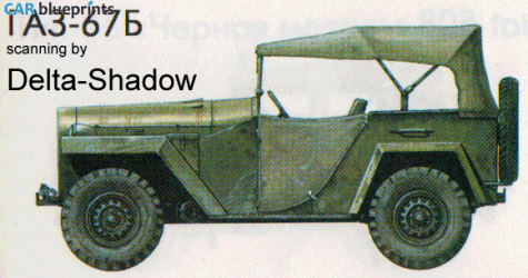 1943 GAZ 67B Wagon blueprint