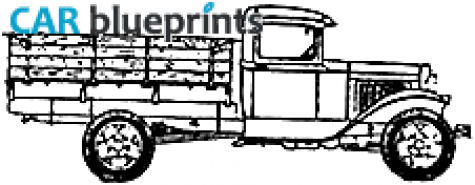 1932 GAZ AA 4x2 Truck blueprint