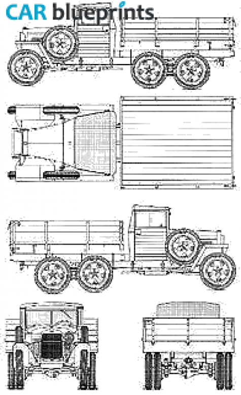 1943 GAZ AAA Truck blueprint