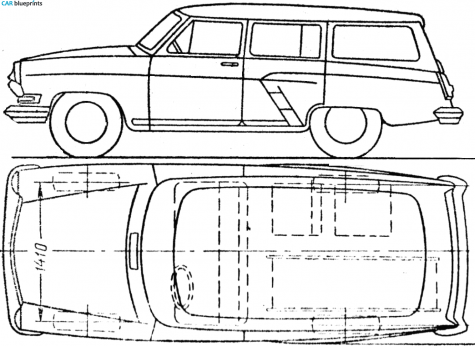 1956 GAZ Volga 22 Estate Wagon blueprint