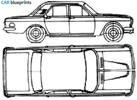 1970 GAZ Volga 24 Sedan blueprint