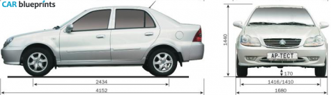 2007 Geely CK Sedan blueprint