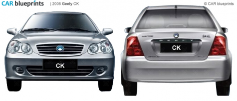 2008 Geely CK Sedan blueprint