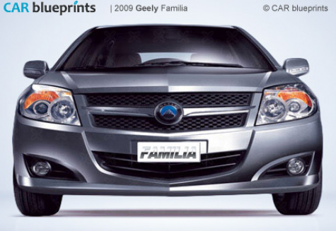 2009 Geely Familia Sedan blueprint