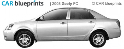 2008 Geely FC Sedan blueprint