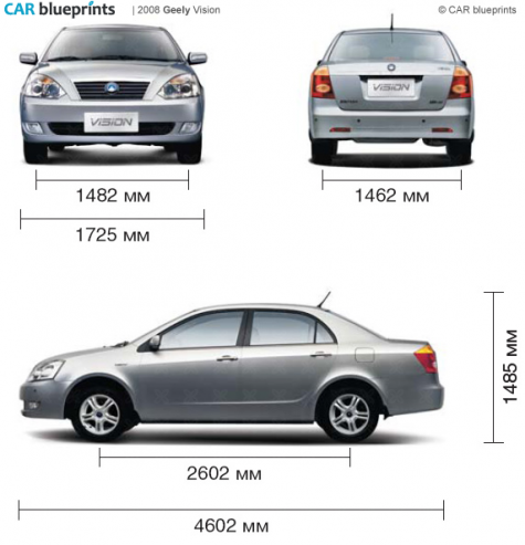 2008 Geely Vision Sedan blueprint