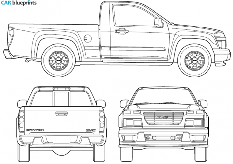 2006 GMC Canyon Regular Cab Pick-up blueprint