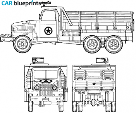 1941 GMC CCKW-352 2.5 ton Truck blueprint