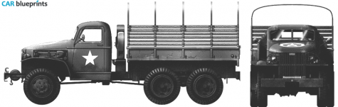 1941 GMC CCKW-352 2.5 ton 6x6 Truck blueprint