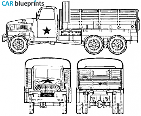 1941 GMC CCKW-353 2.5 ton Truck blueprint