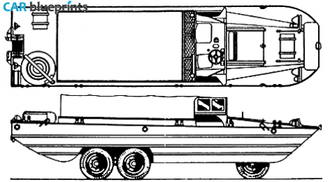 1943 GMC Dukw 353 Truck blueprint