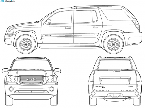 2006 GMC Envoy SUV blueprint