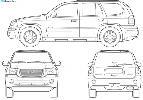 2007 GMC Envoy SUV blueprint