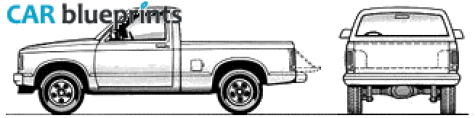 1984 GMC S-15 Regular Cab SWB Pick-up blueprint