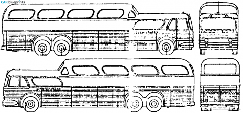 GMC Scenicruiser Bus blueprint