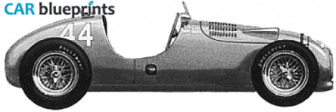 1950 Gordini Simca T15 F1 OW blueprint