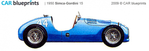 1950 Gordini 15 F1 OW blueprint
