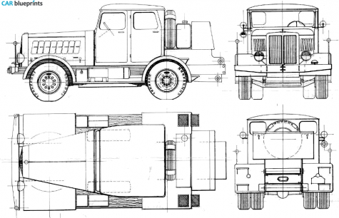 1945 Hanomag SS-100 Truck blueprint