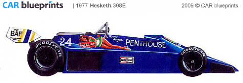 1977 Hesketh 308E F1 OW blueprint