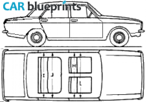 1969 Hillman Hunter Sedan blueprint