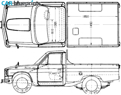 1965 Hino Briska 1300 Pick-up blueprint