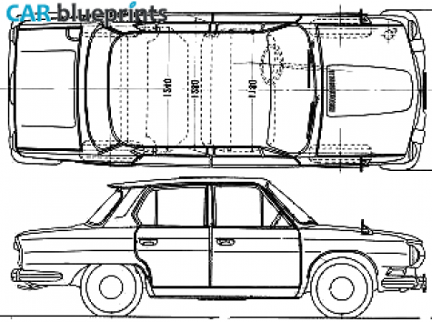 1964 Hino Contessa 1300 Sedan blueprint