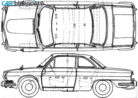 1965 Hino Contessa 1300 Coupe blueprint