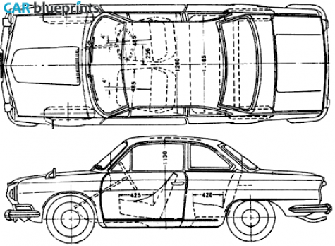 1966 Hino Contessa 1300 L Coupe blueprint