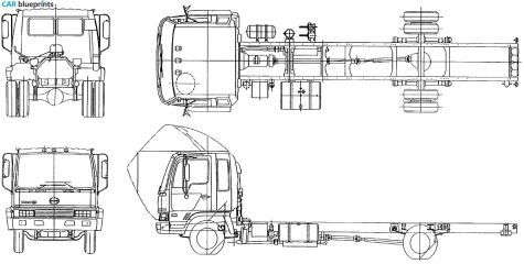 1989 Hino FD2320 LP Truck blueprint