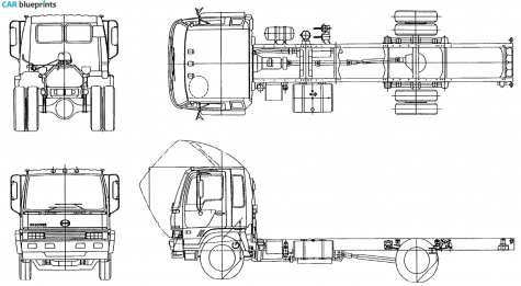 1989 Hino FE2620 Truck blueprint