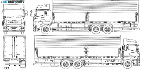 2004 Hino Profear 11 ton Truck blueprint