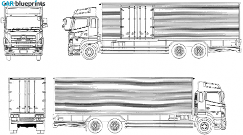 2004 Hino Professional High Roof Truck blueprint