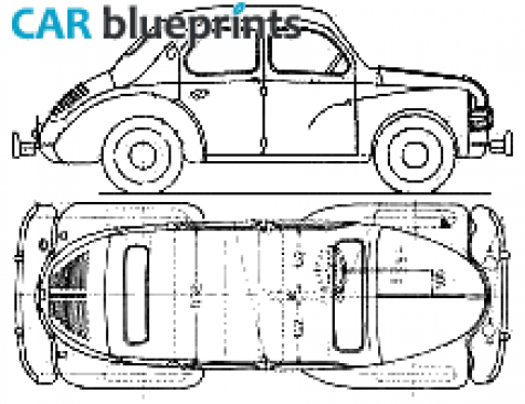 1957 Hino Renault 4CV Sedan blueprint