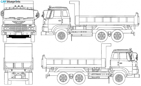 Hino ZM Dump Truck blueprint