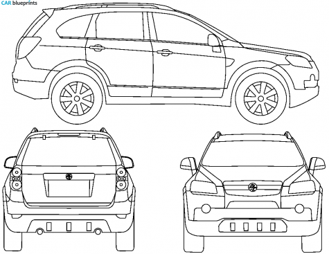 2007 Holden Captiva SUV blueprint