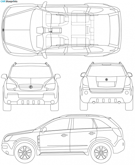 2007 Holden Captiva SUV blueprint