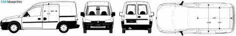 2006 Holden Combo Minivan blueprint