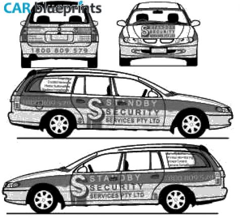 2005 Holden Commodore Station Wagon blueprint