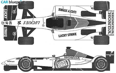 2003 Honda BAR 005 Japan GP OW blueprint