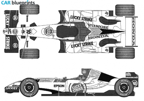 2004 Honda BAR 006 Japan GP OW blueprint