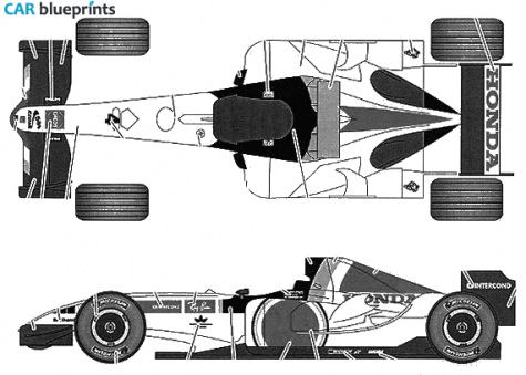 2005 Honda BAR 007 OW blueprint