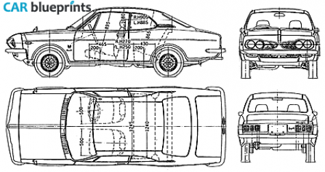 1970 Honda 1300 Coupe blueprint