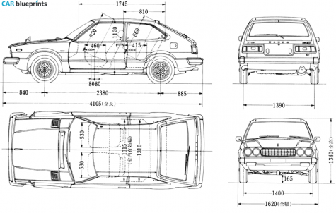 1976 Honda Accord Hatchback blueprint