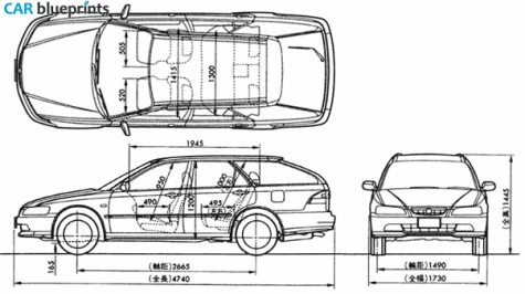 1997 Honda Accord Wagon blueprint