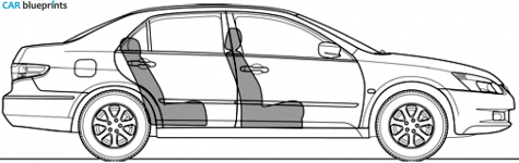 2003 Honda Accord VII EX Sedan blueprint