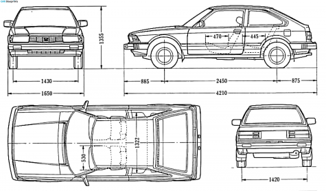 1982 Honda Accord II Hatchback blueprint