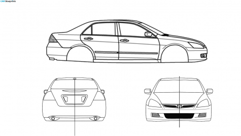 1993 Honda Accord SE-07 V6 Sedan blueprint