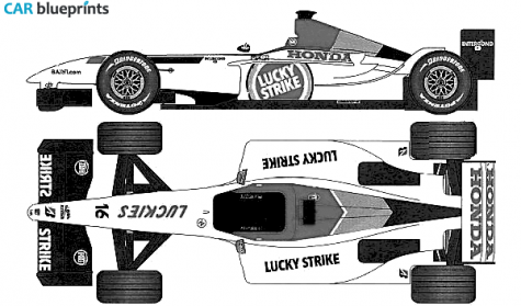 2003 Honda BAR 005 F1 OW blueprint