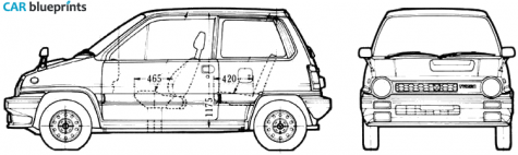 1982 Honda City Hatchback blueprint