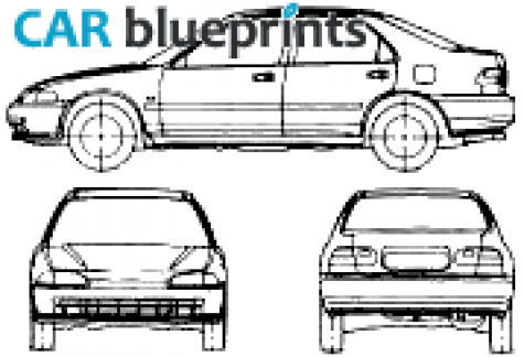 1992 Honda Civic Sedan blueprint